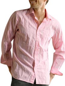 Pink button-down shirt