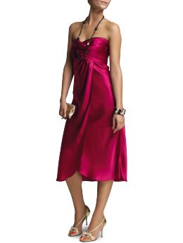 Banana Republic Satin Strapless Dress in Mulberry Lane