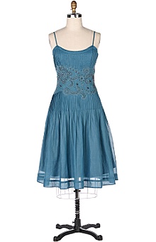 Anthropologie Blue Chalet Dress