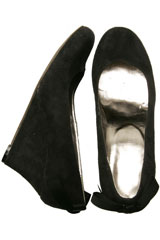 Bow Black Wedge