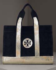 Tory by TRB Velvet Logo Tote