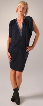 Clu Ruched V Neck Dress