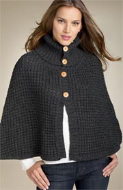  Echo Buttoned Chunky Capelet