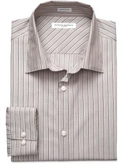 Fitted Graduated Stripe Dress Shirt