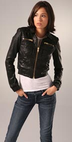 GoldSign Astor Leather Bomber Jacket