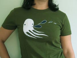 Olive INKY Octopus Tee