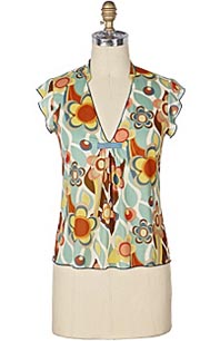 Pop Floral V-Neck