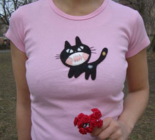 saltlick nyc \"angry kitty\" tee