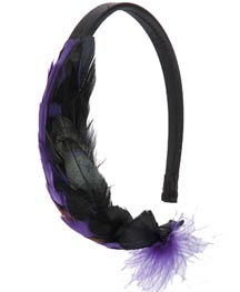 Satin Feather Headband