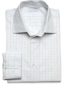 Windowpane-check Premium Dress Shirt