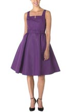 Issac Mizrahi Taffeta Couture Bodice Dress in Purple