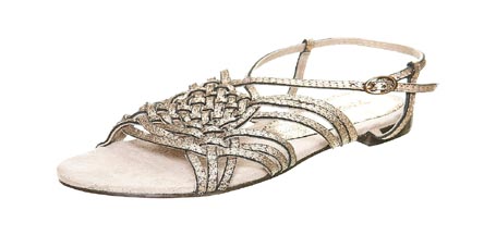 Hayden Woven Metallic Sandal