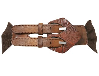 Elastic and Wooden Buckle Belt