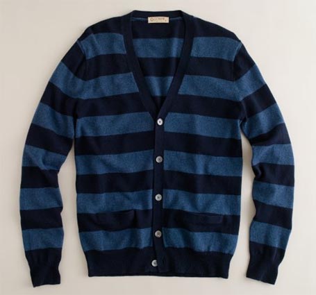 Blue Striped Cardigan